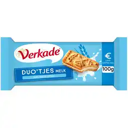Jumbo Verkade Duo'tjes Melk 100 g aanbieding