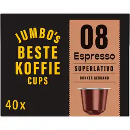 Jumbo Jumbo's Koffiecups 08 Espresso Superlativo 40 Stuks aanbieding