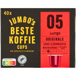 Jumbo Jumbo's Lungo Originale Koffiecups 40 Stuks aanbieding