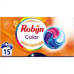 Jumbo Robijn Wasmiddel Capsules Color 15 Wasbeurten aanbieding