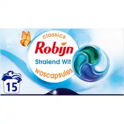 Jumbo Robijn Classics 3-in-1 Wascapsules Stralend Wit 15 Wasbeurten aanbieding
