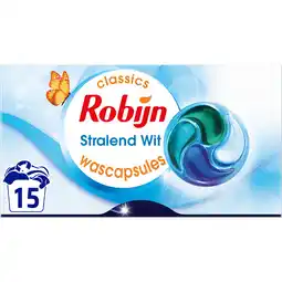 Jumbo Robijn Classics 3-in-1 Wascapsules Stralend Wit 15 Wasbeurten aanbieding