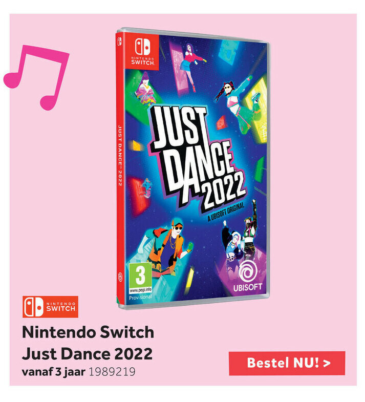 Nintendo Switch Just Dance 2022 3 jaar 1989219 aanbieding bij Intertoys
