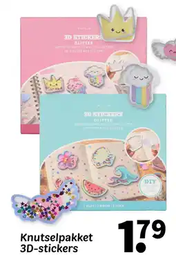 Wibra Knutselpakket 3D-stickers aanbieding