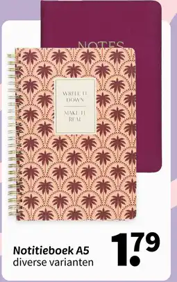 Wibra Notitieboek A5 aanbieding