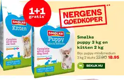 Welkoop Smolke puppy 3 kg en kitten 2 kg aanbieding