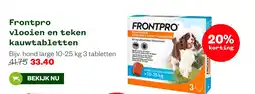 Welkoop Frontpro vlooien en teken kauwtabletten aanbieding