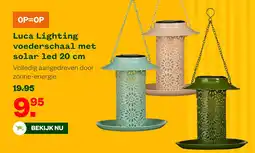 Welkoop Luca Lighting voederschaal met solar led 20 cm aanbieding