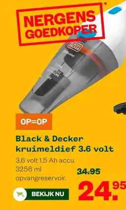 Welkoop Black & Decker kruimeldief 3.6 volt aanbieding