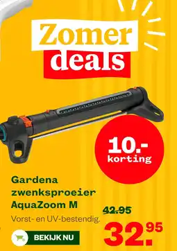 Welkoop Gardena zwenksproeier AquaZoom M aanbieding