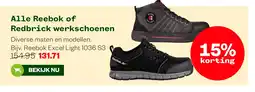 Welkoop Alle Reebok of Redbrick werkschoenen aanbieding