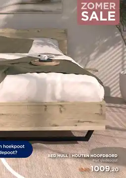 TotaalBED Bed Hull | houten hoofdbord | 140 x 200 cm | Slede poten aanbieding