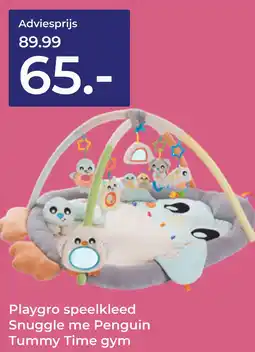 Prenatal Playgro speelkleed Snuggle me Penguin Tummy Time gym aanbieding