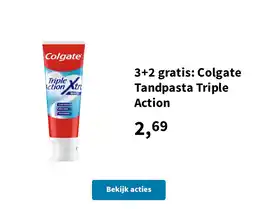 Plein.nl 3+2 gratis: Colgate Tandpasta Triple Action aanbieding