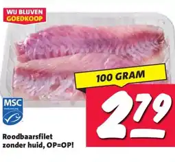 Nettorama Roodbaarsfilet zonder huid, aanbieding