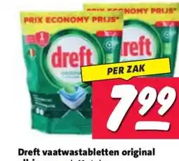 Nettorama Dreft vaatwastabletten original all-in one zak aanbieding