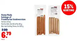 Makro Home Made hotdogs of Frankfurter knakworsten aanbieding