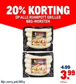 Makro OP ALLE RUHRPOTT GRILLER BBQ-WORSTEN aanbieding