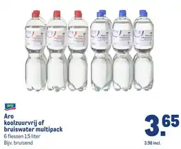 Makro Aro koolzuurvrij of bruiswater multipack aanbieding