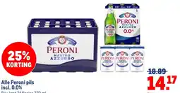 Makro Alle Peroni pils incl. 0.0% aanbieding