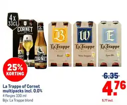 Makro La Trappe of Cornet multipacks incl. 0.0% aanbieding