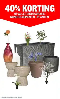 Makro OP ALLE TUINDECORATIE, KUNSTBLOEMEN EN -PLANTEN aanbieding