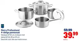 Makro Metro Professional 4-delige pannenset aanbieding