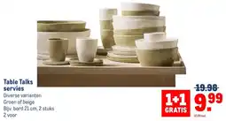 Makro Table Talks servies aanbieding