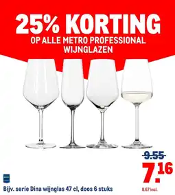 Makro OP ALLE METRO PROFESSIONAL WIJNGLAZEN aanbieding