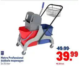 Makro Metro Professional dubbele mopwagen aanbieding