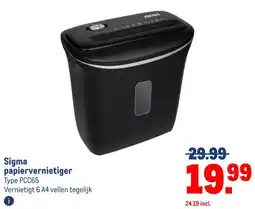 Makro Sigma papiervernietiger aanbieding