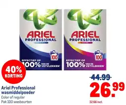 Makro Ariel Professional wasmiddelpoeder aanbieding