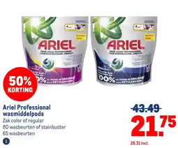 Makro Ariel Professional wasmiddelpods aanbieding