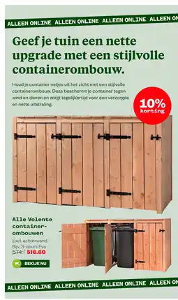 Welkoop Alle Volente container- ombouwen aanbieding