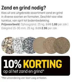 Hubo Zand en grind nodig? aanbieding