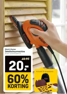 Hubo Black & Decker Detailschuurmachine aanbieding