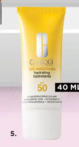 ICI Paris XL Clinique UV Solutions Hydrating Sunscreen SPF 50 aanbieding