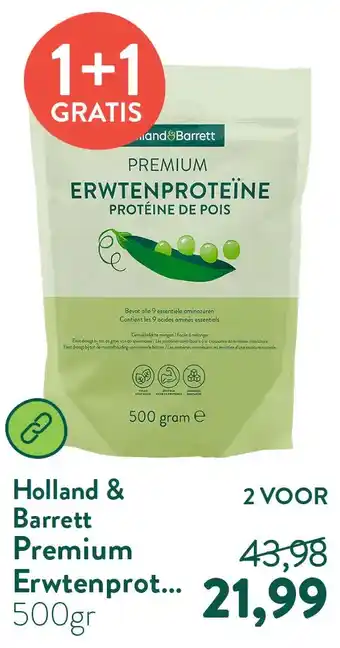 Holland & Barrett Premium Erwtenproteïne Poeder aanbieding