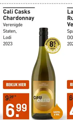 Gall & Gall Cali Casks Chardonnay 75CL aanbieding