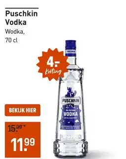 Gall & Gall Puschkin Vodka 70CL aanbieding