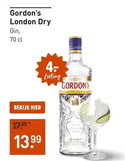Gall & Gall Gordon's London Dry 70CL aanbieding