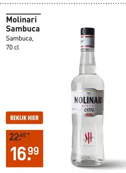 Gall & Gall Molinari Sambuca 70CL aanbieding