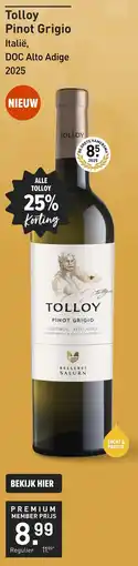 Gall & Gall Tolloy Pinot Grigio 75CL aanbieding