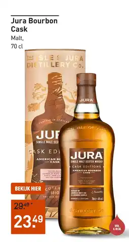 Gall & Gall Jura Bourbon Cask 70CL aanbieding