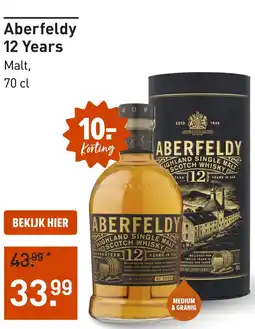 Gall & Gall Aberfeldy 12 Years 70CL aanbieding