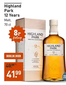 Gall & Gall Highland Park 12 Years 70CL aanbieding