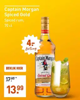 Gall & Gall Captain Morgan Spiced Gold 70CL aanbieding