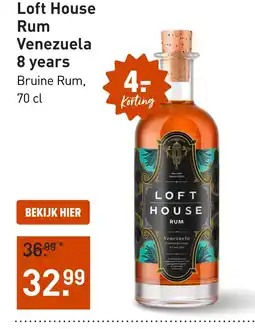 Gall & Gall Loft House Rum Venezuela 8 years 70CL aanbieding
