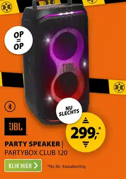 Expert JBL PARTYBOX CLUB 120 Zwart aanbieding