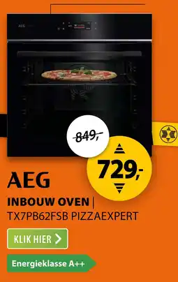 Expert AEG TX7PB62FSB PizzaExpert aanbieding